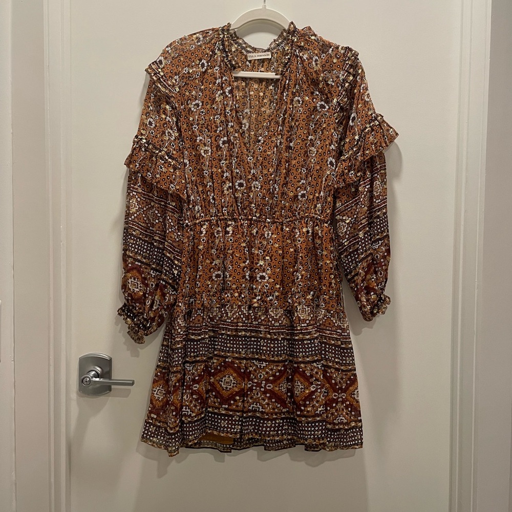 Ulla Johnson Bohemian Floral Long Sleeve Dress